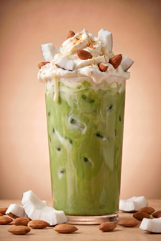 Mix and Match: Iced Matcha White Almond Coconut